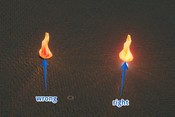 incorrect fire effect