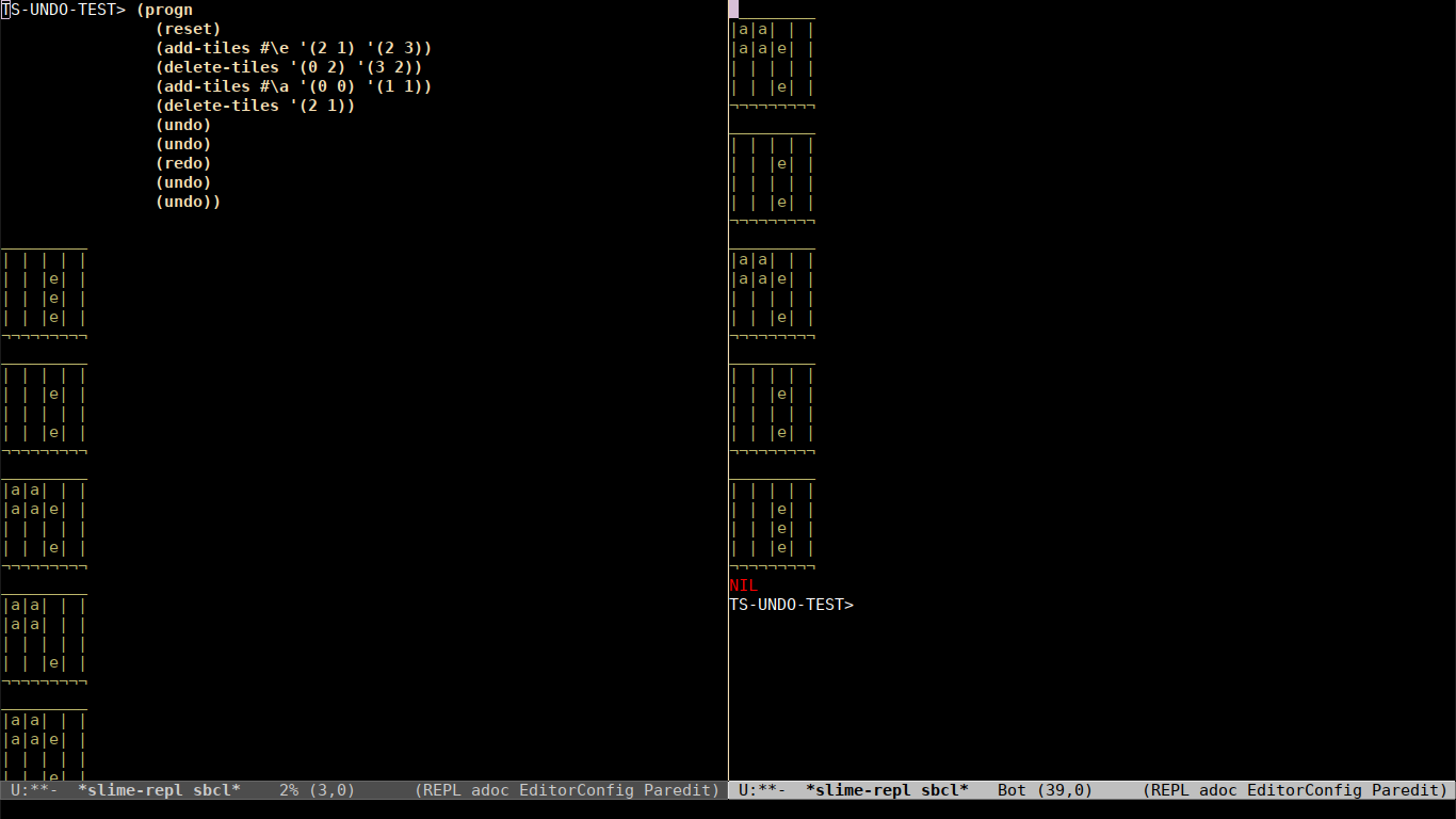 undo/redo lisp test